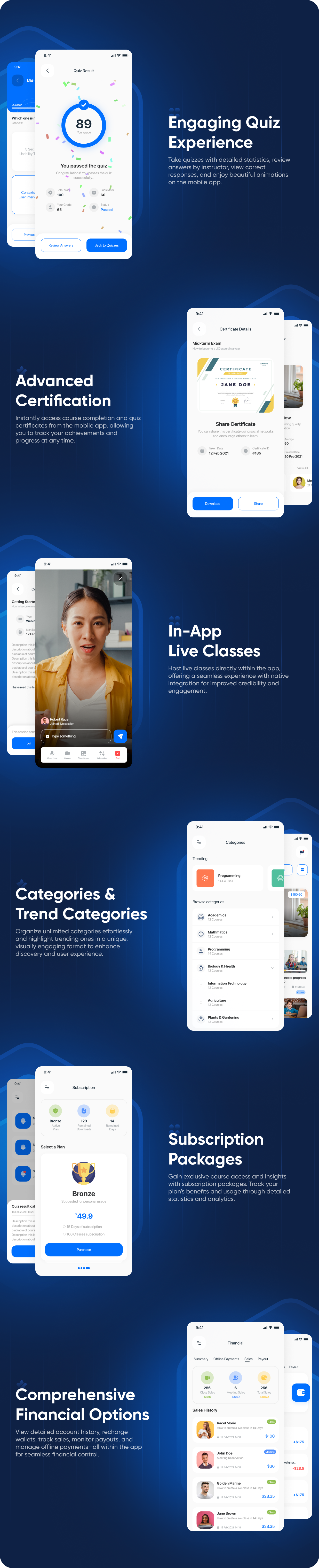 Rocket LMS Flutter Mobile App - Learning Management System for Android and iOS